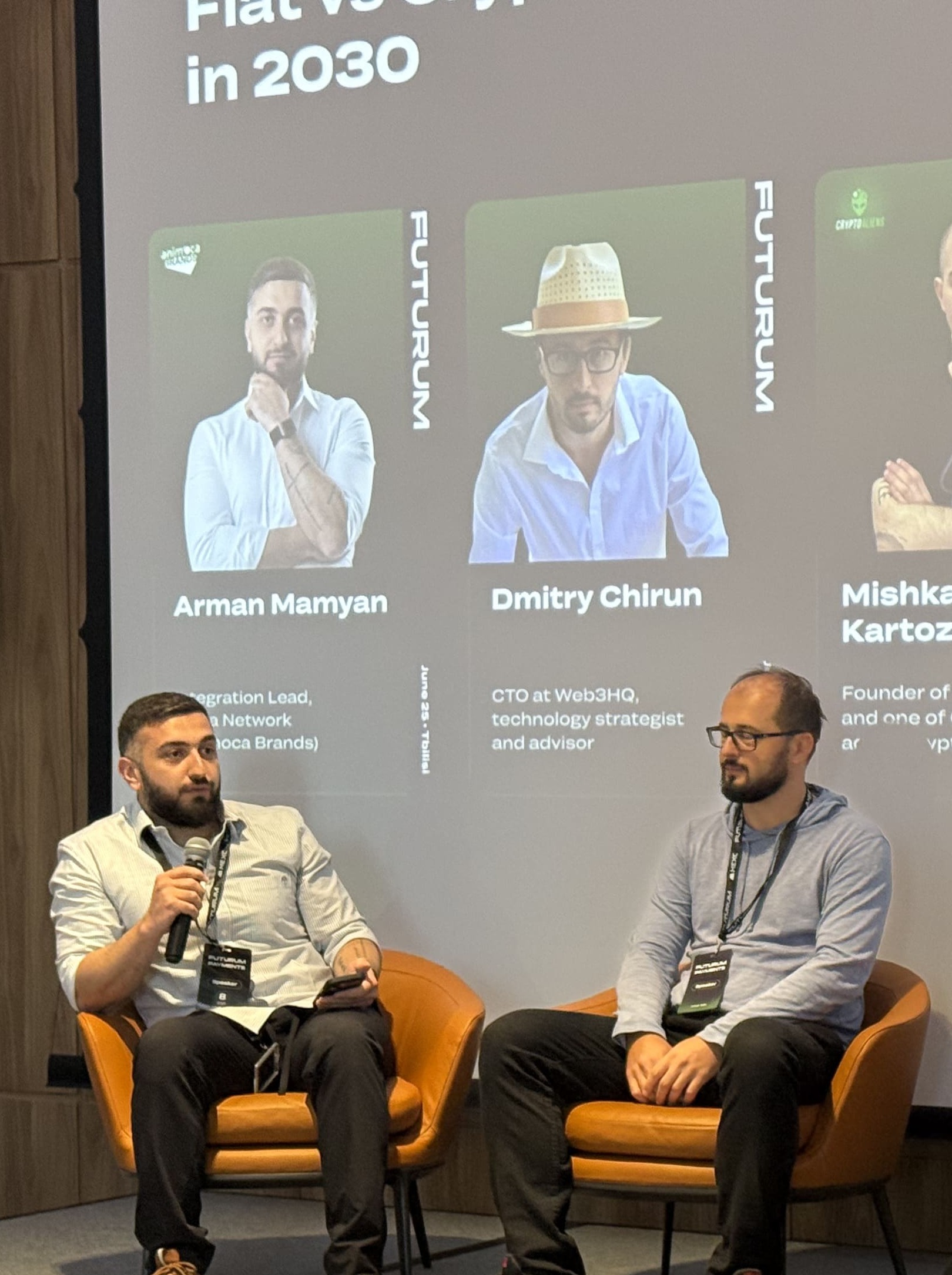 Arman Mamyan during a panel discussion